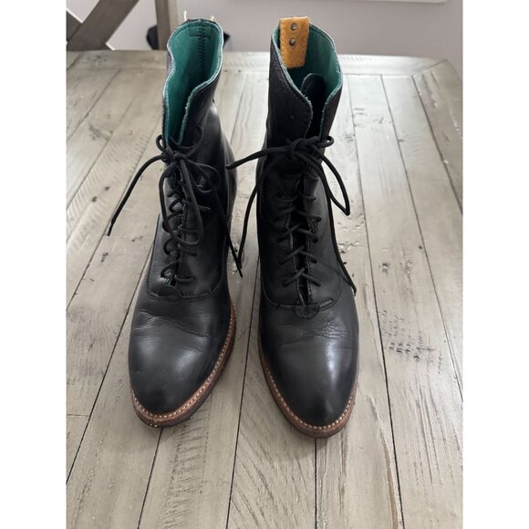 PS Kaufman no.2018 crosswalk tall lace-up boot black leather Size 9.5 - Picture 3 of 9